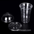 Recyclable Cold Drinking Disposable Transparent Plastic Cups With Lid